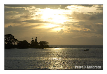 Cape Lighthouse at sunset.