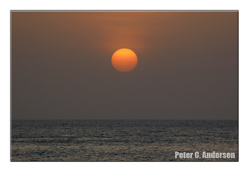 Sunset over the Atlantic.