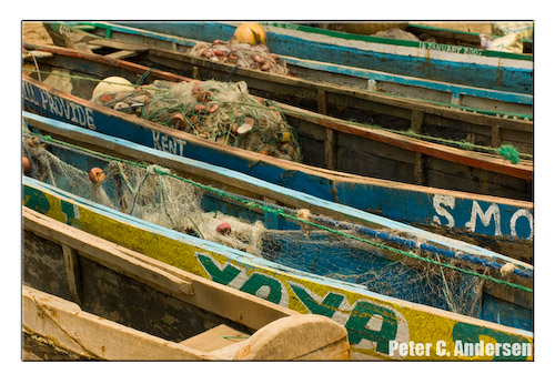 Fishing boats and nets at Kent.