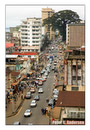 Siaka Stevens Street looking toward the Cotton Tree.