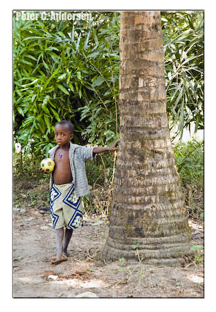 A young football player at Magburaka.